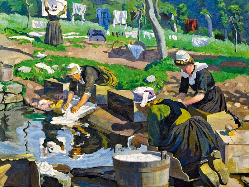1885-Ervin Plány - Lavandaie bretoni, 1908